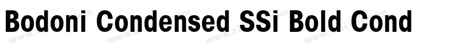 Bodoni Condensed SSi Bold Condensed字体转换